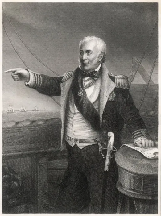 Framed Print : Charles Napier on Deck Framed Print : Charles Napier on Deck