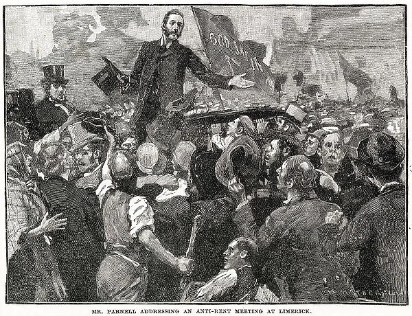 Charles Parnell at a Anti Rent Meeting 1879