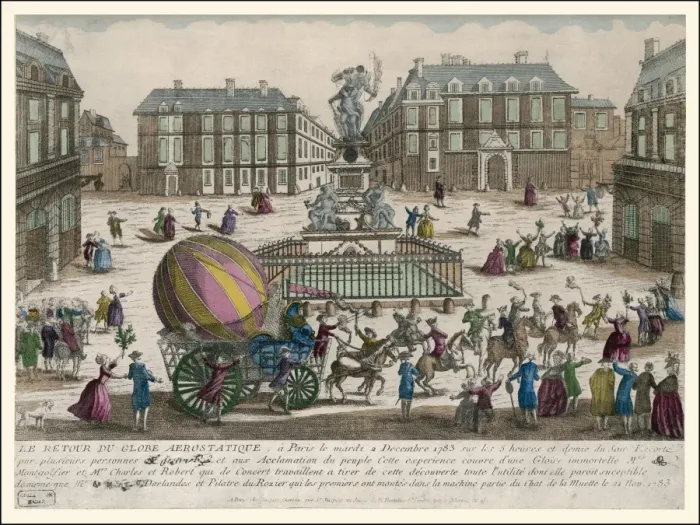 Framed Print : Charles & Robert Balloon Framed Print : Charles & Robert Balloon