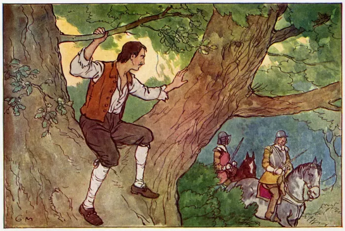 Framed Print : Charles Is son Charles hides in an oak at Boscobel Framed Print : Charles Is son Charles hides in an oak at Boscobel