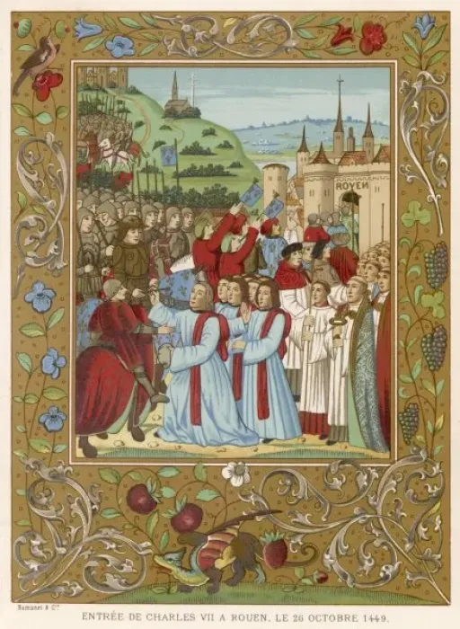 Framed Print : Charles VII Enters Rouen Framed Print : Charles VII Enters Rouen