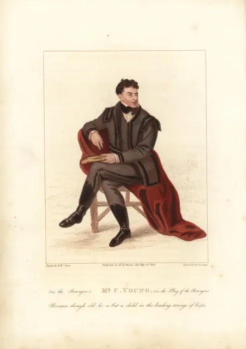 Framed Print : Charles Young in The Stranger, 1822 Framed Print : Charles Young in The Stranger, 1822