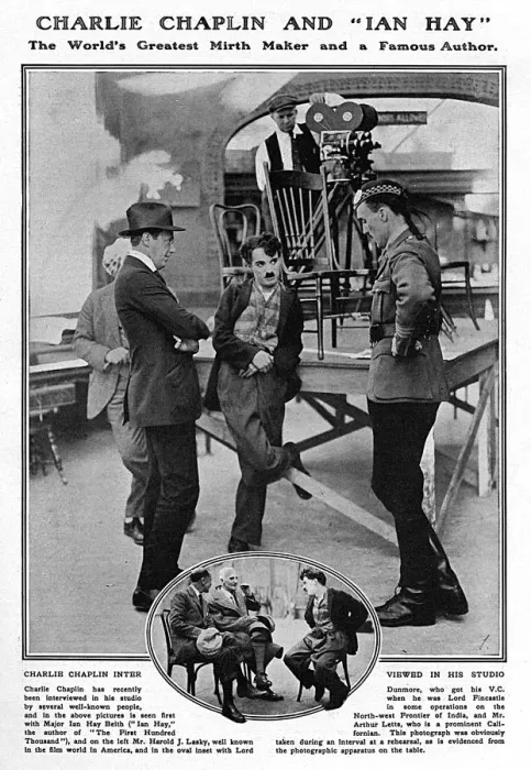 Framed Print : Charlie Chaplin and Ian Hay Framed Print : Charlie Chaplin and Ian Hay