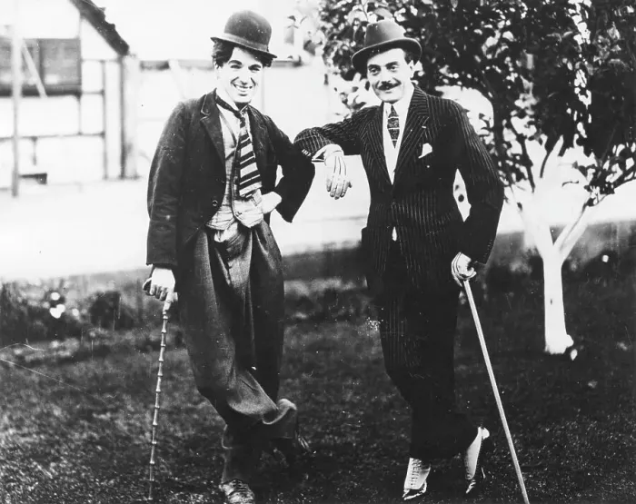 Framed Print : Charlie Chaplin and Max Linder in Hollywood Framed Print : Charlie Chaplin and Max Linder in Hollywood