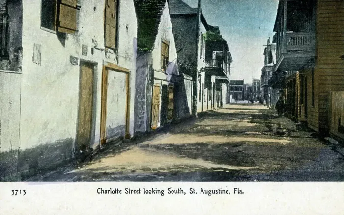 Framed Print : Charlotte Street looking South, St. Augustine, Florida, USA Framed Print : Charlotte Street looking South, St. Augustine, Florida, USA