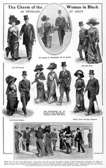 Framed Print : The charm of the women in black, as revealed at Ascot Framed Print : The charm of the women in black, as revealed at Ascot