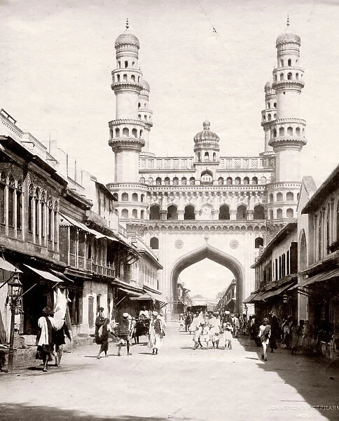 Charminar, Hyderabad, India, street scene