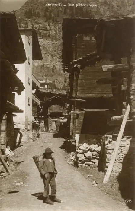 Framed Print : Charming Alleyway in Zermatt, Switzerland Framed Print : Charming Alleyway in Zermatt, Switzerland