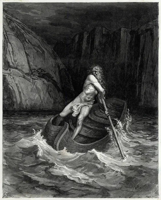 Framed Print : CHARON (DORE) Framed Print : CHARON (DORE)