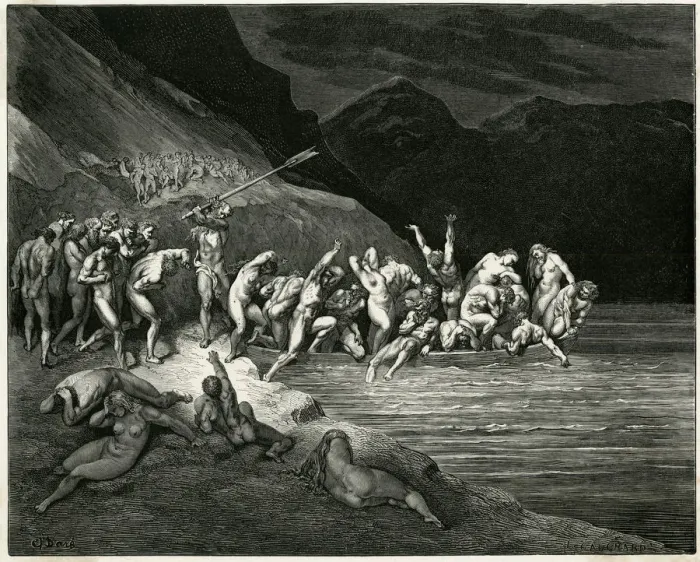 Framed Print : Charon (Dore) Framed Print : Charon (Dore)
