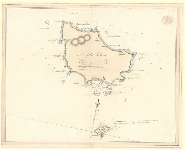 Chart of Norfolk, Nepean and Phillip Islands