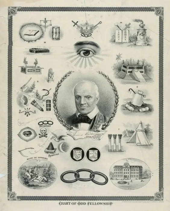 Framed Print : Chart of odd fellowship Framed Print : Chart of odd fellowship
