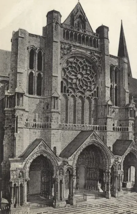 Framed Print : Chartres, France - The North Front of the Cathedral Framed Print : Chartres, France - The North Front of the Cathedral