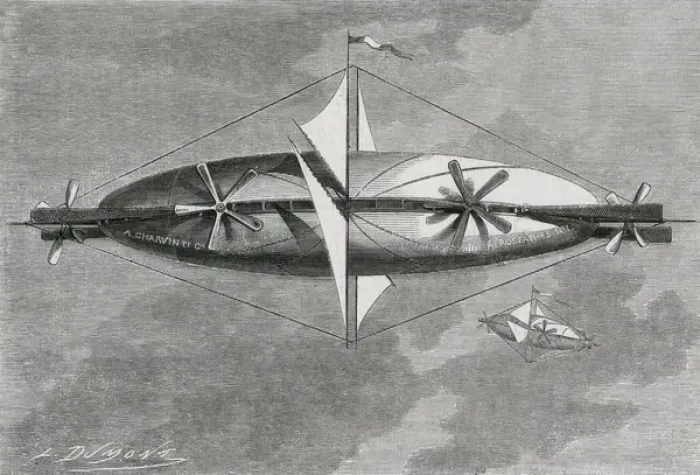 Framed Print : Charvins Aeroscaphe Framed Print : Charvins Aeroscaphe