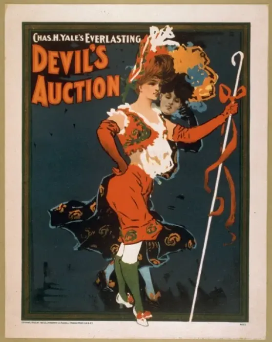 Framed Print : Chas. H. Yales everlasting Devils auction Framed Print : Chas. H. Yales everlasting Devils auction