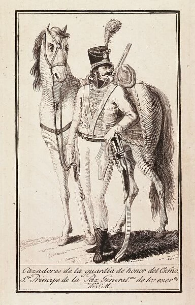 Chasseur of the Godoys honour guard, of His
