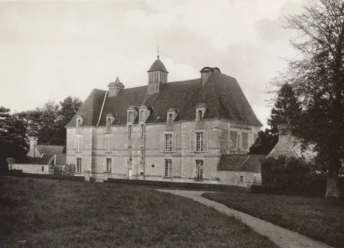 Framed Print : Chateau d Equay, France - Rear View of the building
