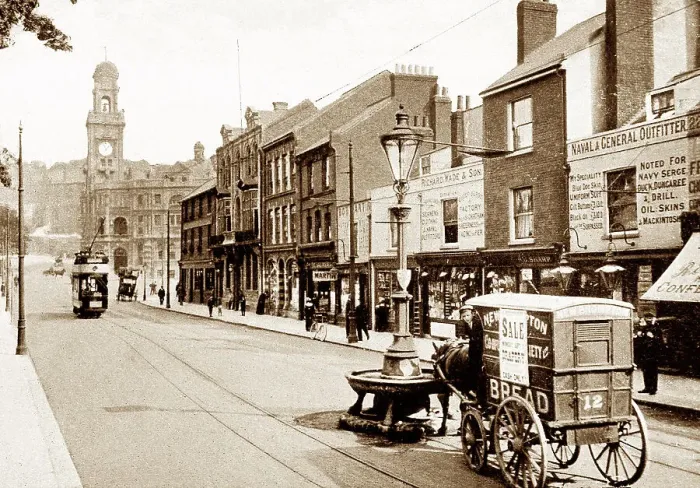 Framed Print : Chatham Military Street early 1900s Framed Print : Chatham Military Street early 1900s