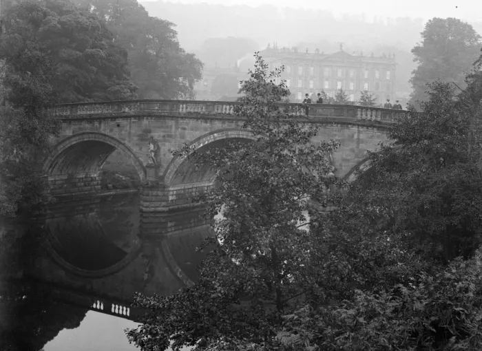Framed Print : Chatsworth House and Bridge Framed Print : Chatsworth House and Bridge