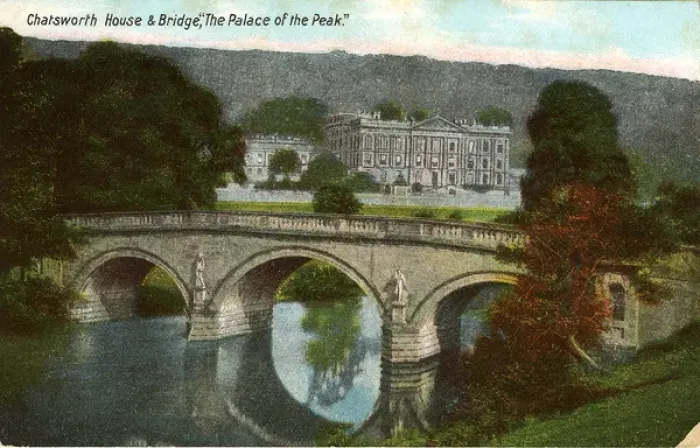 Framed Print : Chatsworth House & Bridge, Bakewell, Derbyshire Framed Print : Chatsworth House & Bridge, Bakewell, Derbyshire