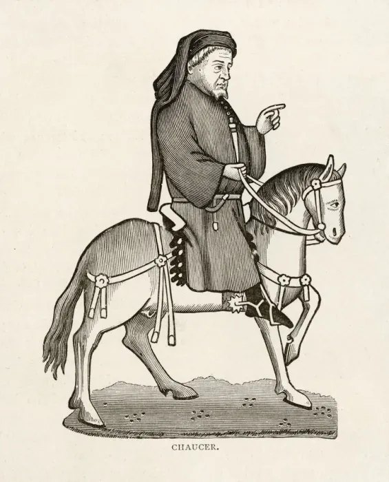 Framed Print : CHAUCER ON HORSE Framed Print : CHAUCER ON HORSE