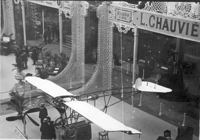 Framed Print : Chauviere Monoplane at the Salon Aeronautique in 1909 Framed Print : Chauviere Monoplane at the Salon Aeronautique in 1909