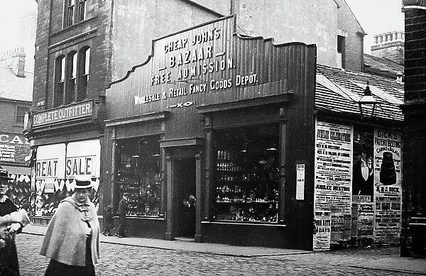 Cheap John's Bazaar, Hammerton Street, Burnley, early 1900s