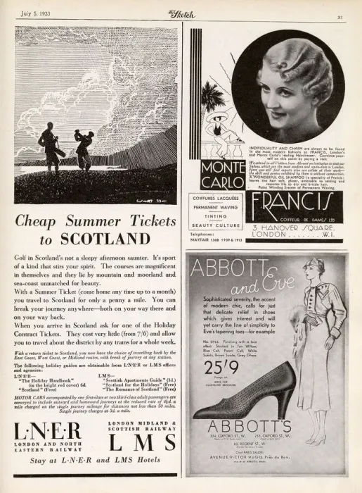 Framed Print : Cheap summer tickets to Scotland, 1933 Framed Print : Cheap summer tickets to Scotland, 1933