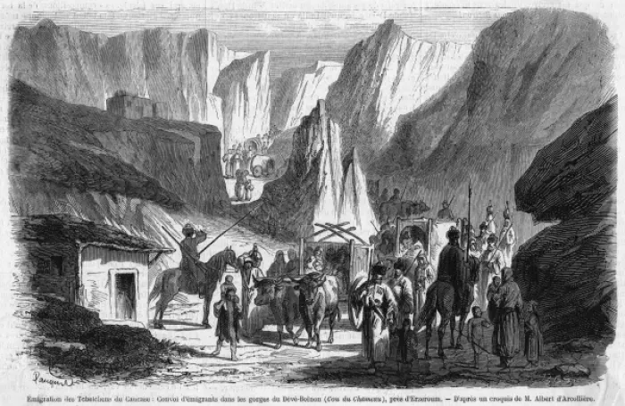 Framed Print : Chechnyan Emigration Framed Print : Chechnyan Emigration