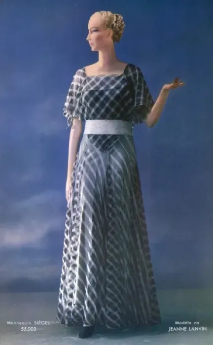 Framed Print : Checked Evening Gown 34 Framed Print : Checked Evening Gown 34
