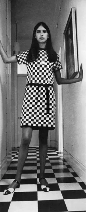 Framed Print : Checked jersey dress from The Shop Framed Print : Checked jersey dress from The Shop
