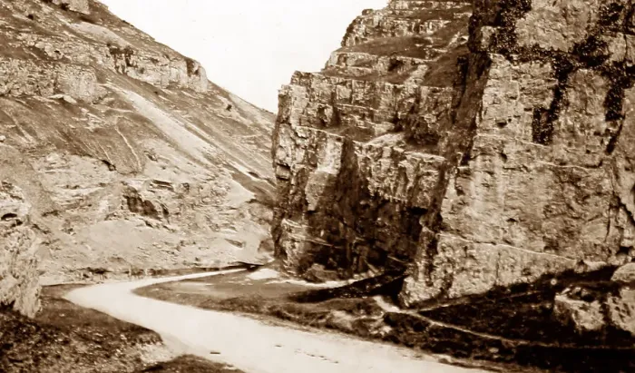 Framed Print : Cheddar Gorge, Victorian period Framed Print : Cheddar Gorge, Victorian period