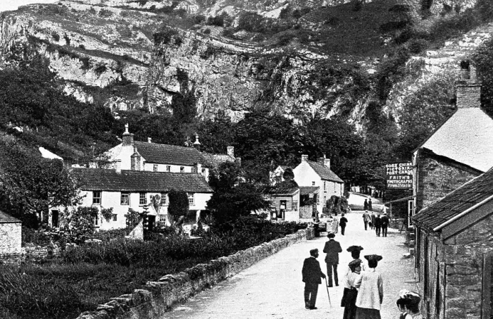 Framed Print : Cheddar Village early 1900's Framed Print : Cheddar Village early 1900's
