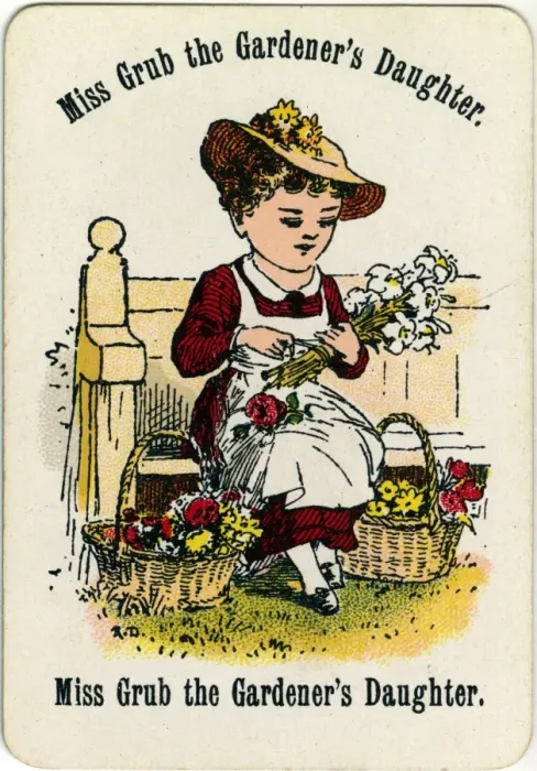 Framed Print : Cheery Families - Miss Grub the Gardeners Daughter Framed Print : Cheery Families - Miss Grub the Gardeners Daughter