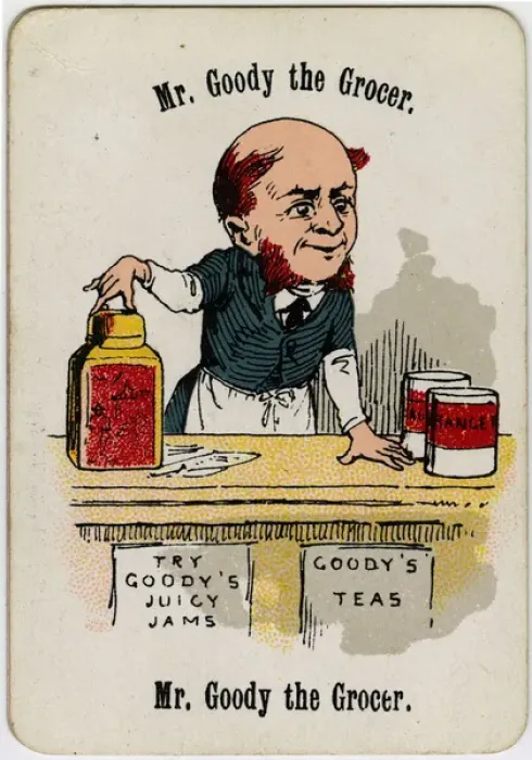 Framed Print : Cheery Families - Mr Goody the Grocer