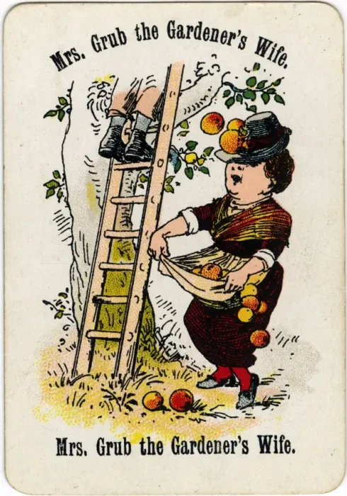 Framed Print : Cheery Families - Mrs Grub the Gardeners Wife