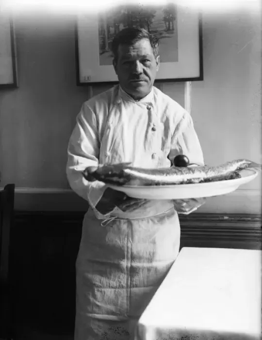 Framed Print : Chef with a Lobster