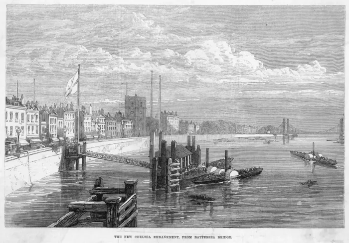 Framed Print : Chelsea Embankment Framed Print : Chelsea Embankment