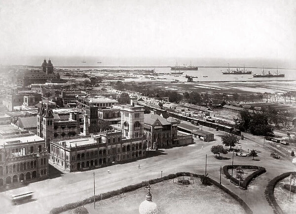 Chennai, Madras, looking out to sea, India, c. 1880 s