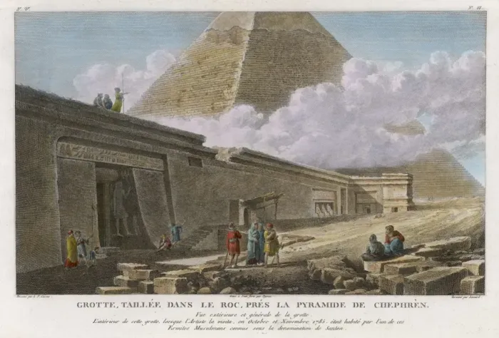 Framed Print : Chephren Pyramid & Cave