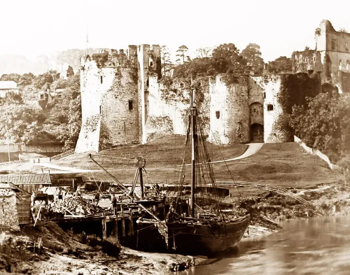 Framed Print : Chepstow Castle, Victorian period Framed Print : Chepstow Castle, Victorian period