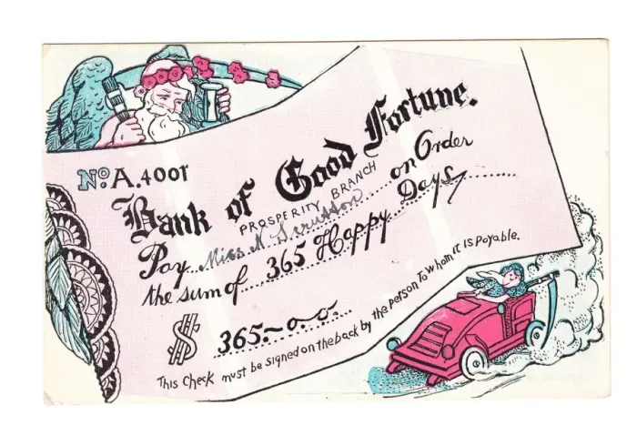 Framed Print : Cheque from the Bank of Good Fortune Framed Print : Cheque from the Bank of Good Fortune