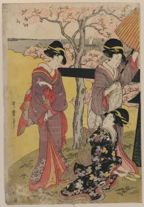 Framed Print : Cherry-viewing at Gotenyama Framed Print : Cherry-viewing at Gotenyama