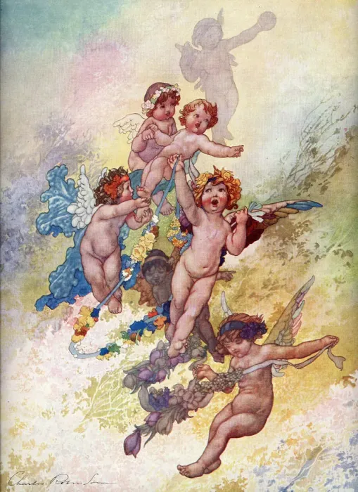 Framed Print : Cherubs by Charles Robinson Framed Print : Cherubs by Charles Robinson