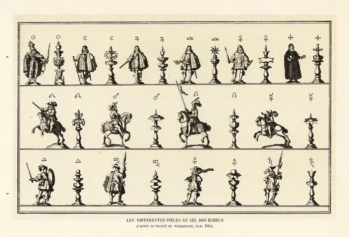 Framed Print : Chess pieces from the 17th century Framed Print : Chess pieces from the 17th century