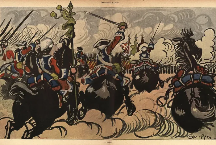 Framed Print : Chevauchees D'Antan La Charge Framed Print : Chevauchees D'Antan La Charge