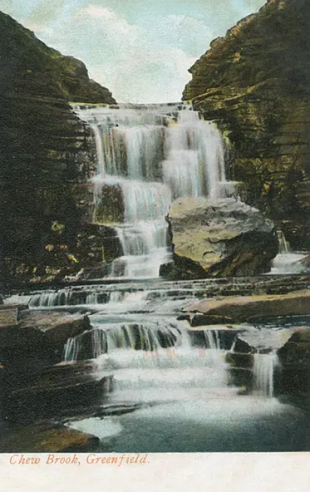 Framed Print : Chew Brook Waterfall, Greenfield, Lancashire Framed Print : Chew Brook Waterfall, Greenfield, Lancashire