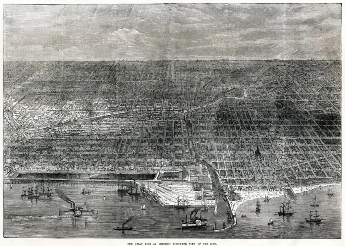 Framed Print : Chicago in 1871 Framed Print : Chicago in 1871