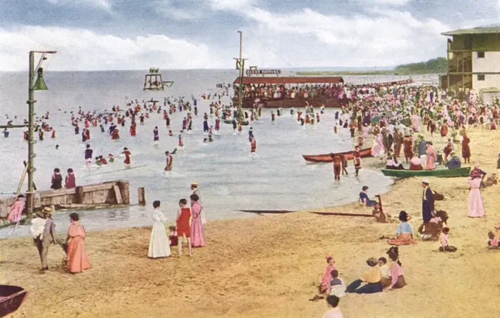 Framed Print : Chicago Bathing Beach Framed Print : Chicago Bathing Beach