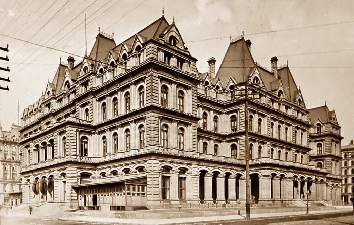 Framed Print : Chicago Post Office - hand coloured when published Framed Print : Chicago Post Office - hand coloured when published